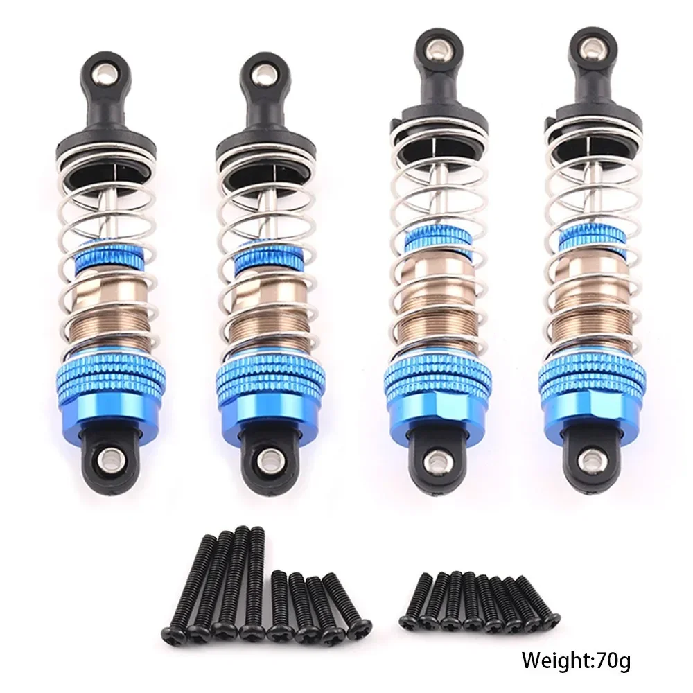 4pcs 75mm 81mm Metal Shock Absorber Damper for MJX 16207 16208 SCY 16101 16102 Wltoys 144001 124019 HBX 16889 RC Car Upgrades