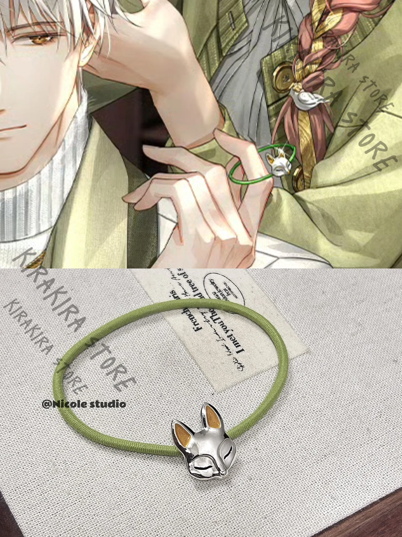 

Sariel Impression Bracelet Light and Night Hair Rope Cosplay Handcraft Bangle Rubber Band Loveliness Fox Hand Chain Accessories