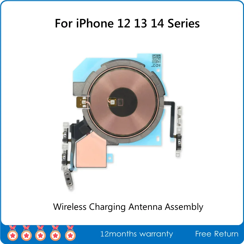 Wireless Charging Antenna With Power Volume Button Flex Cable Assembly For IPhone 13 Mini 14 Plus 12 Pro Max Replace