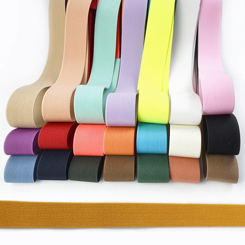 

2-20M 20mm Nylon Elastic Bands for Waistband Bag Strap Webbing Rubber Band Garment Belt Stretch Ribbon DIY Sewing Accessories