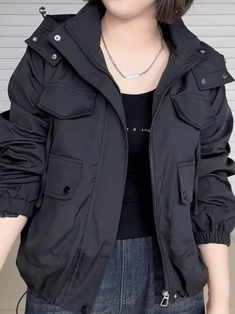 2026年春秋 レディース フード付きジャケット コート 暖かい 多用途 ママ 中年 高級感 通勤 スタイリッシュ