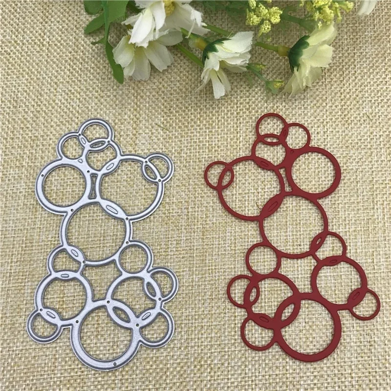 Bubble Frame Metal Cutting Dies Stencil Scrapbooking Photo Album Card Paper Embossing Craft DIY