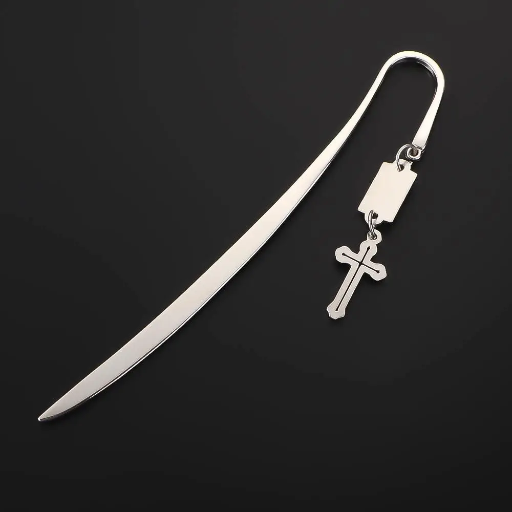 

Gift Open Letter Stick Tool School Office Decor Cross Bookmarks Metal Bookmarks Letter Opener Cross Pendant Bookmarks