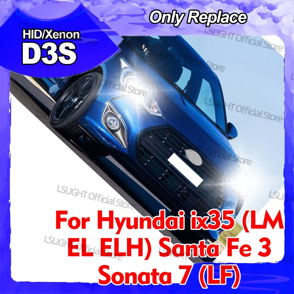 2x HID Headlight D3S D3 12V 6000K 8000K 10000K HID Xenon Bulb For Hyundai ix35 LM EL ELH 2010-2026 Santa Fe 3 DM DMA Sonata 7 LF