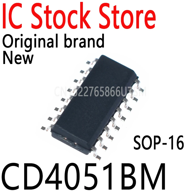 10PCS~1000PCS New and Original CD4051 SOP16 8-Channel Analog Multiplexer IC One of Eight Analog Switch Chips CD4051BM