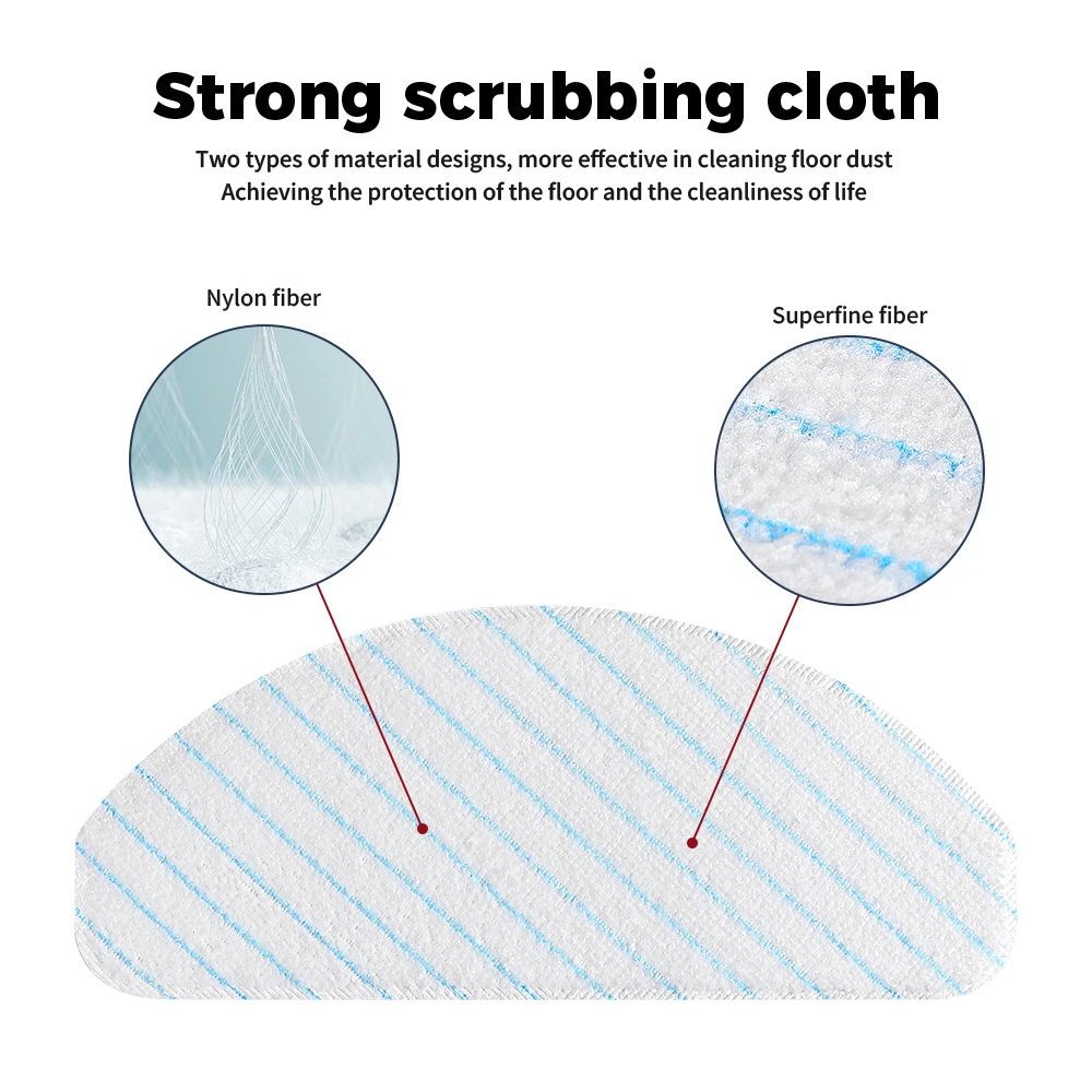 100 قطعة قماش ممسحة قوية يمكن التخلص منها لـ Ecovacs Deebot Ozmo T8 T8 + T8 AIVI T8 Max T9 T9 + T9 AIVI N8 N8 + N8 Pro N8 Pro + Robot Vacuum