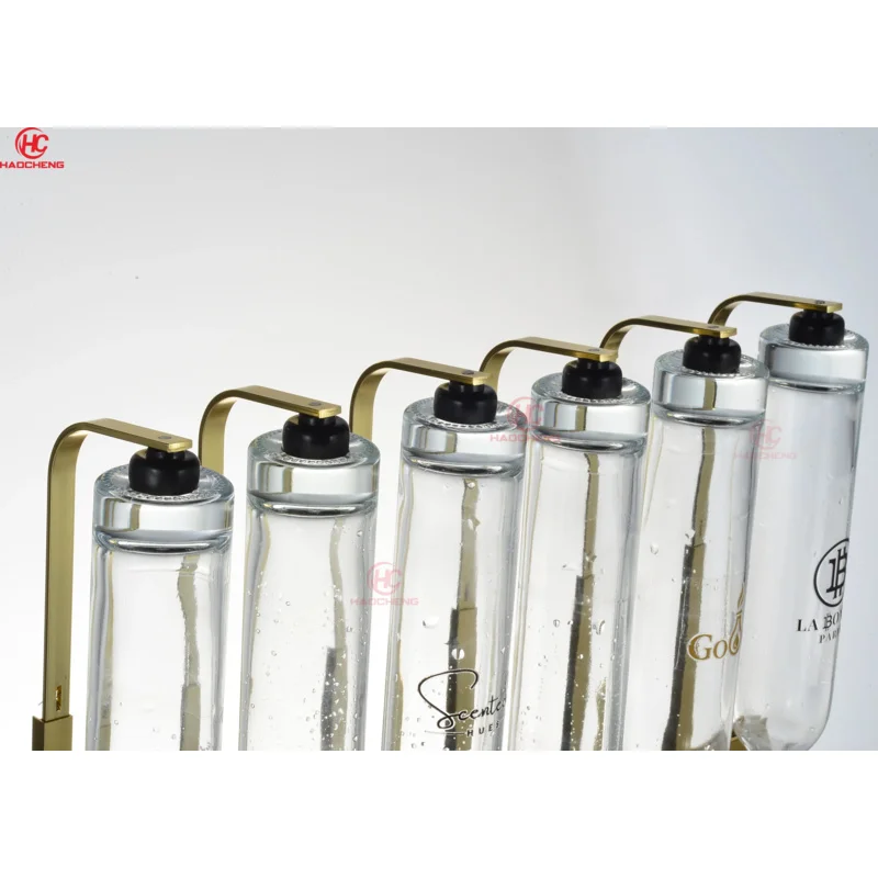custom.Perfume Dispenser Bar Display Stand Shelves Cabinets with 375ML 6 Glass Bottles Cosmetic Shop Display Perfume - view 5