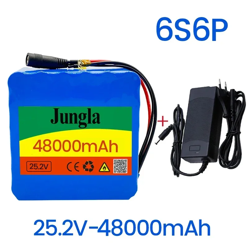 Quality 6s6p 24V 48ah 25.2v lithium battery pack battery for electric bicycle eBike Scooter Wheelchair cutter with BMS + charger