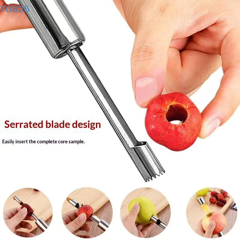【N】4pcs Fruit Core Remover Cutter Kitchen Gadgets Stainles Steel Home Tool Apples Red Dates Cherry Corers Fruit Core Remove Tool