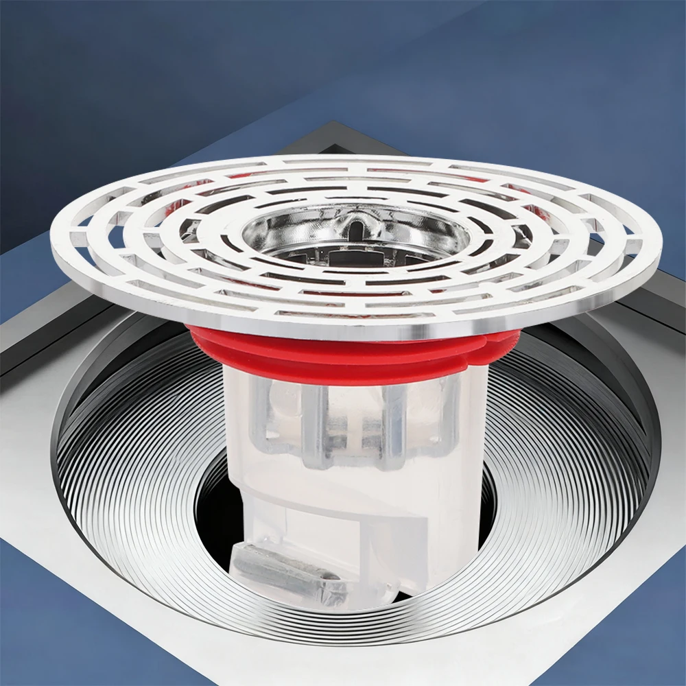 Self-Closing Floor Drain Core Odor Prevention Sealing Cover Shower Drain Filter Large Filter Screen Floor Strainer Cover