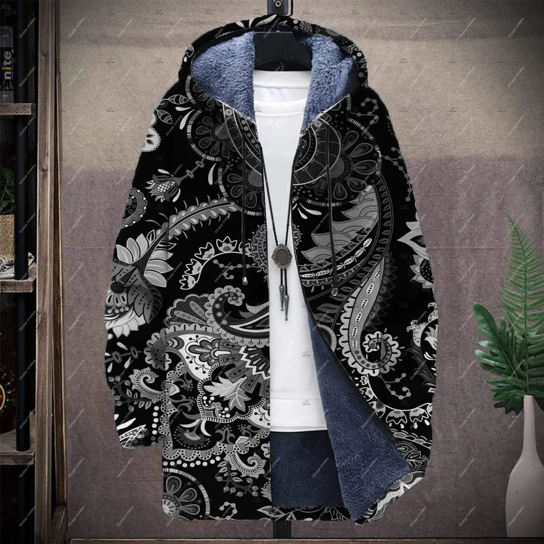 Hippie Graffiti Gradient Colorful Vintage Retro Harajuku 3DPrint Windbreaker Casual Winter Overcoat Fleece Zip Plush Hoodies Q3