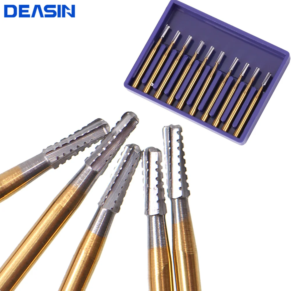 

10Pcs/box FG 2/4 Dental Tungsten Carbide Burs Zekrya FG1957 Drill Polishing Surgical Bone Cutters Bit For High Speed Handpiece
