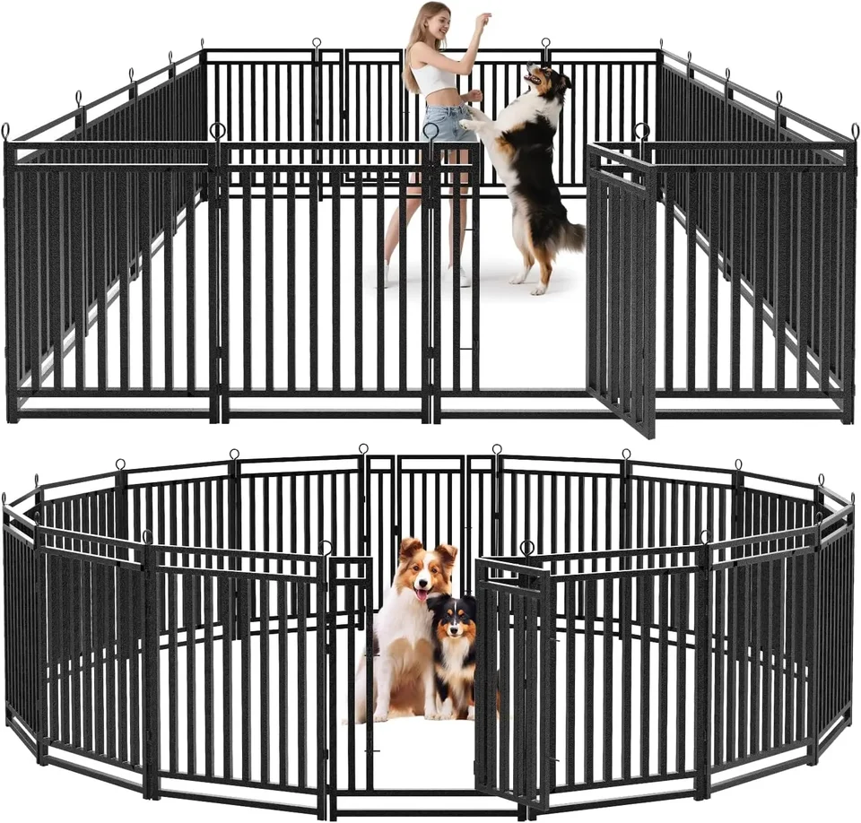 Durable Metal Dog Playpen for Indoor Outdoor Use