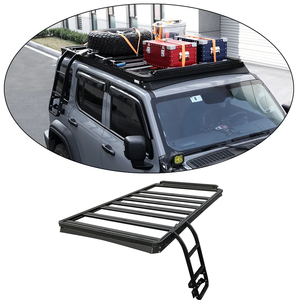 

Universal car rack roof 4X4 Aluminium black Cargo Carrier Basket Roof Rack for WEY Tank 300