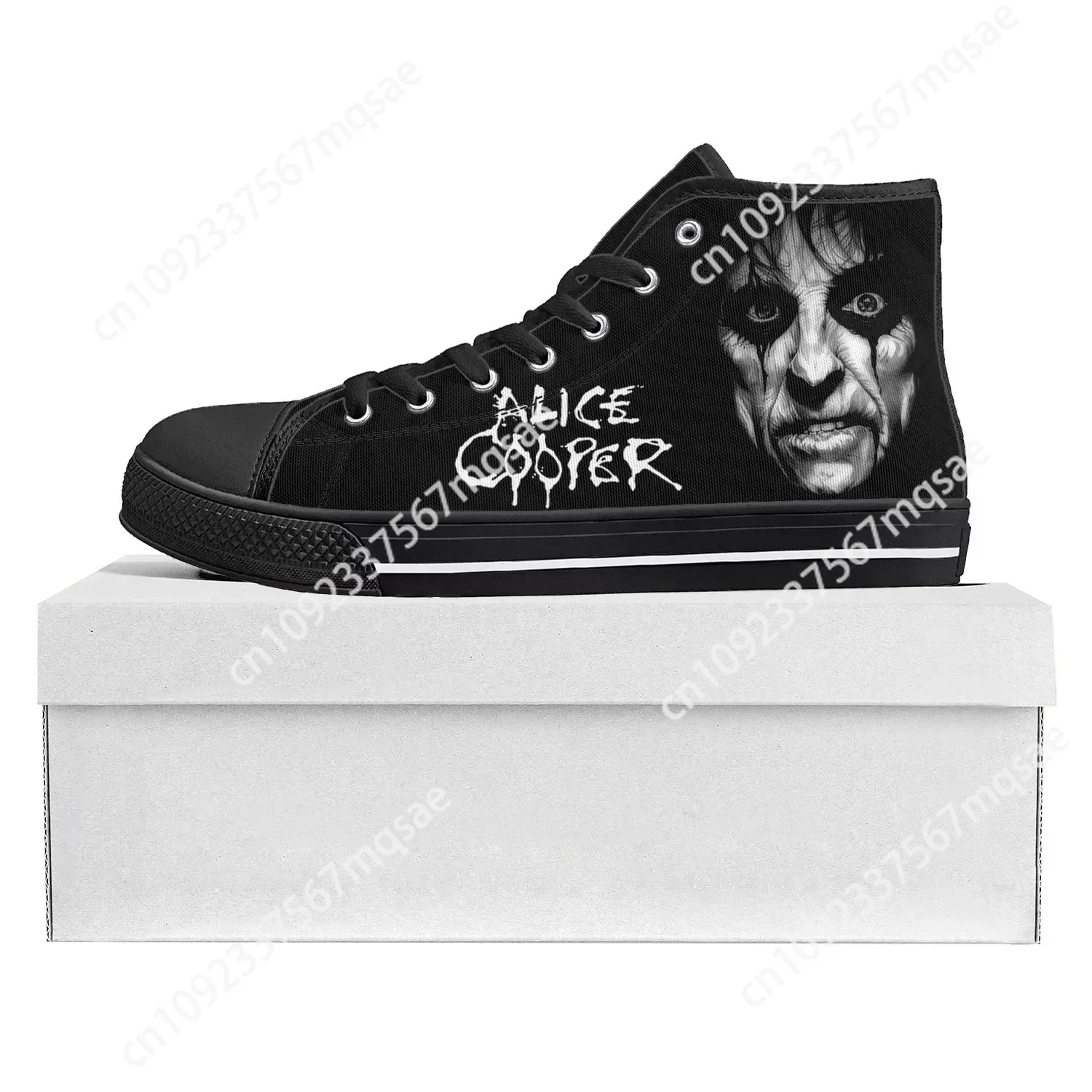 

Alice Cooper Rock Singer Pop High Top High Quality Sneakers Mens Womens Teenager Canvas Sneaker Casual Couple Shoes Custom Shoe