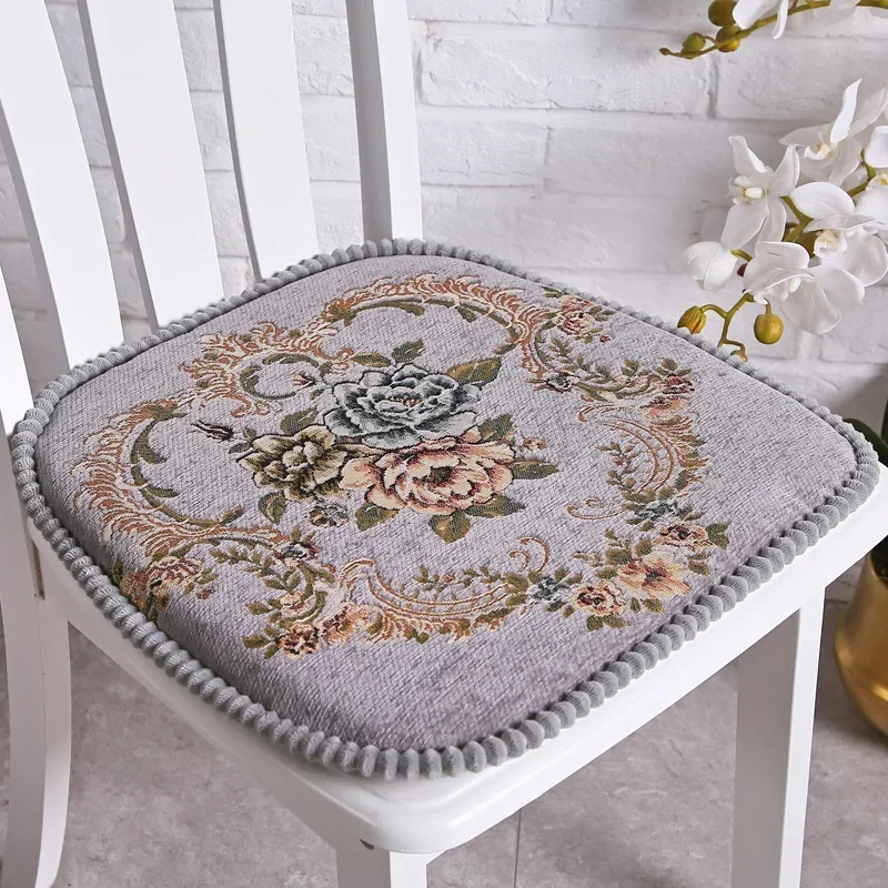 Square Flower Cushion Home Dining Chair Mat Non-slip Stool Pad Four Seasons Office Classroom Chair Cushion Cojines Decorativos