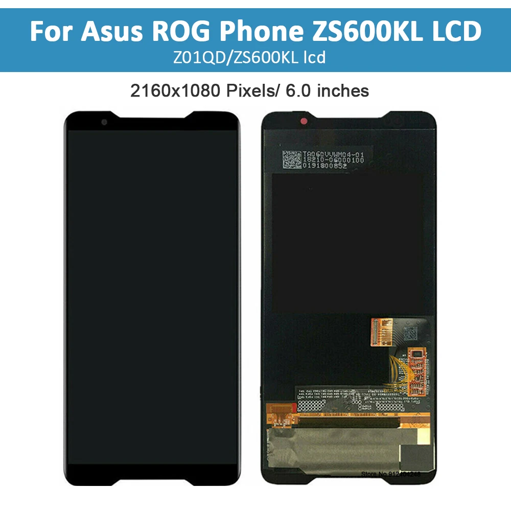 Écran tactile LCD AMOLED avec cadre, 6.0 pouces, pour téléphone Asus ROG ZS600KL, original