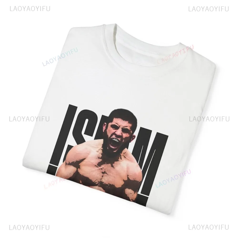 Islam Makhachev Russian Fighter Boxer Martial Arts Enthusiasts and Combat Sports Fans Gift T-shirt Casual Summer Man Tshirt
