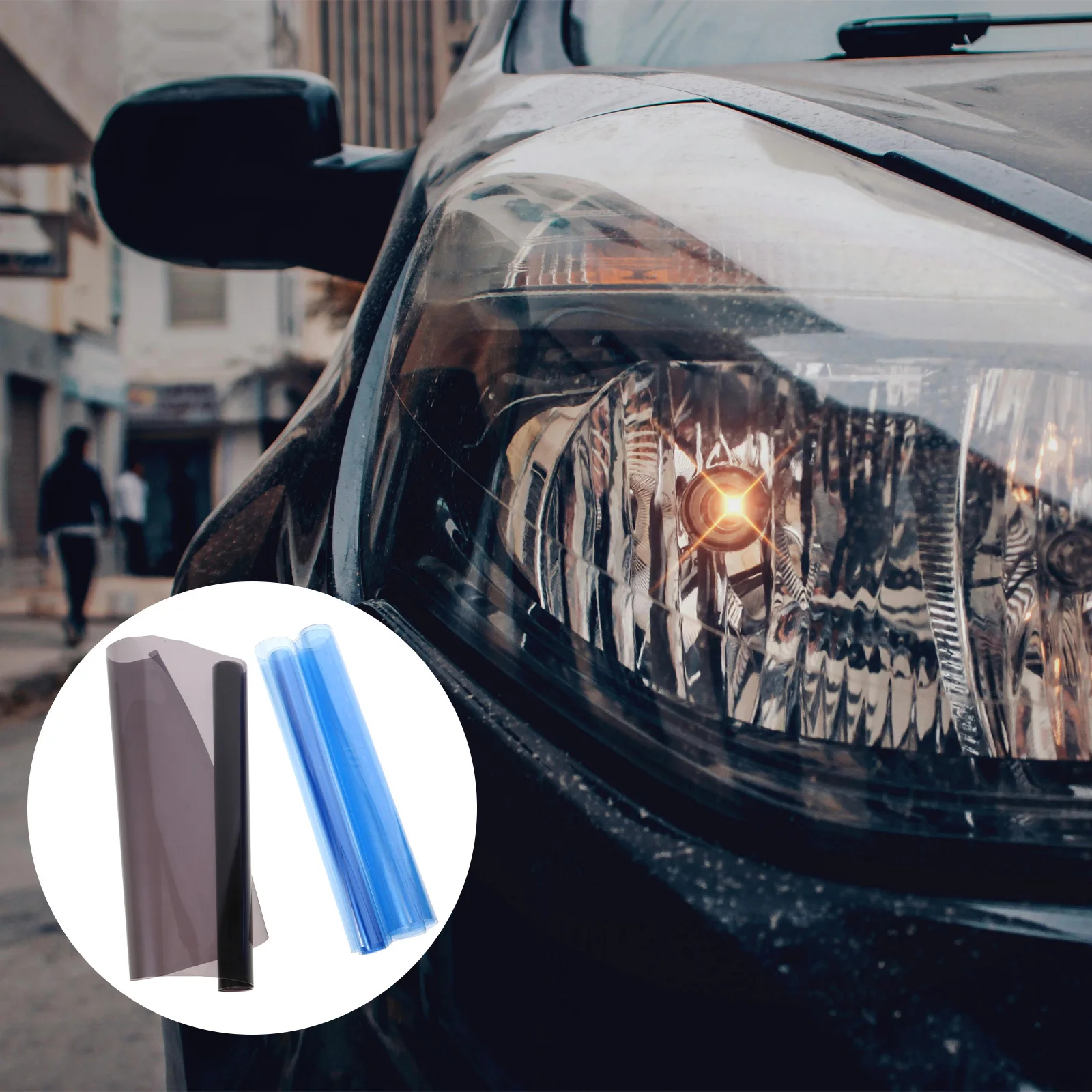 

2 Rolls Car Tail Light Tint Film PVC Waterproof Headlight Tint Light Transmission Protection Exterior Car