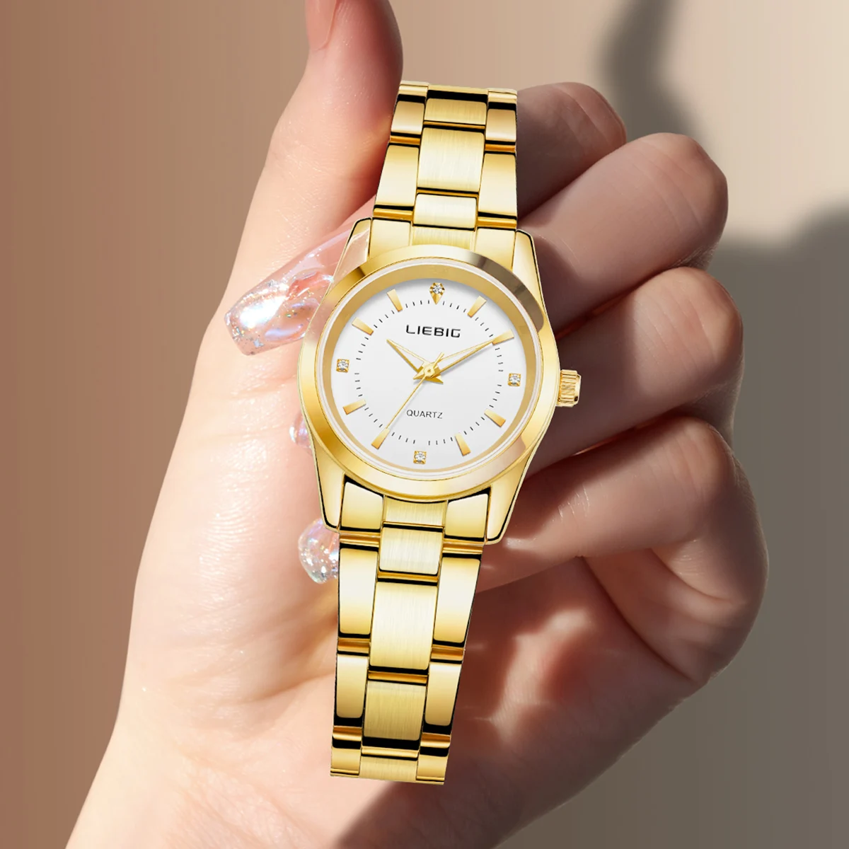 Nuovo arrivo luxury Gold orologi in acciaio inossidabile orologio da donna orologio da polso femminile Montre femme Relogio Feminino L4005