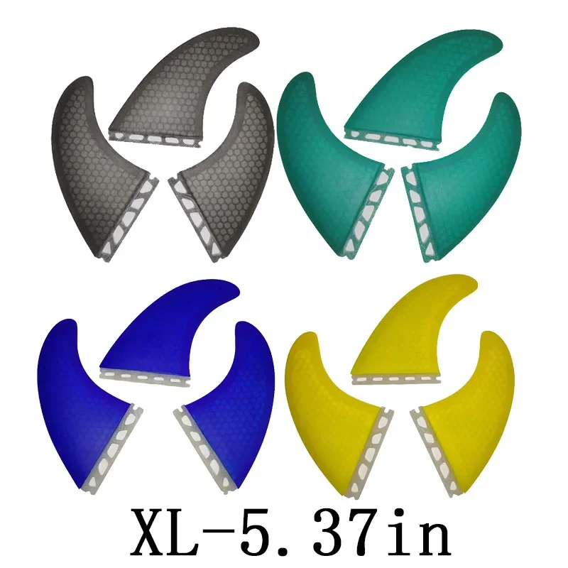 5.37 Inch XL Large-size Three Fins A Set BiLong Futures Surfboard Fin Quilhas Surf Fins Thrusters Glass Fibre Honeycomb Fins