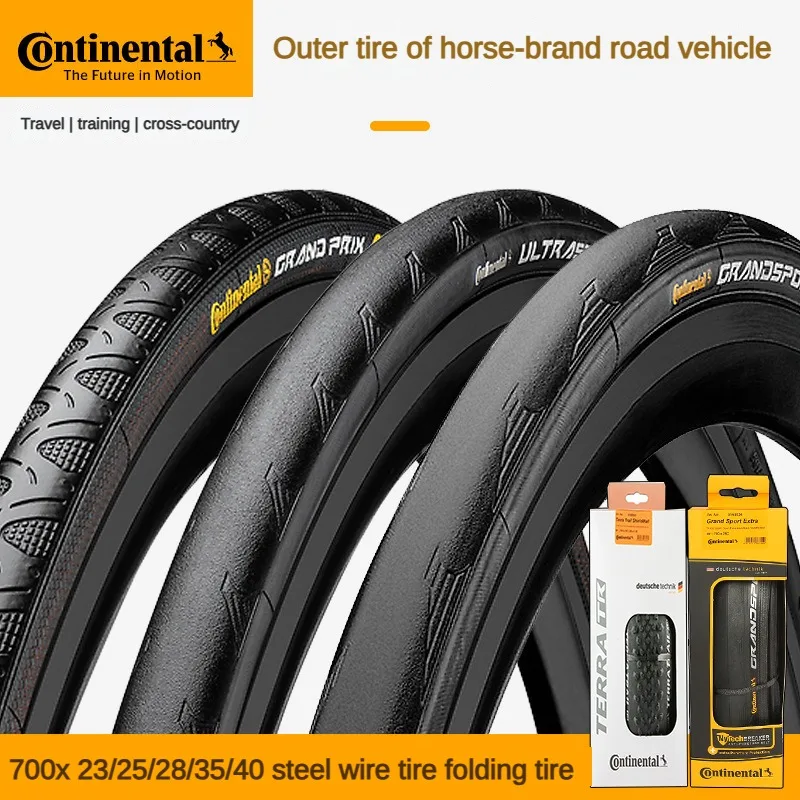 

1pcs Continental Road Tire ULTRA Sport l & GRAND Sport Race Speed 700 x25C/28C Road Bicycle Clincher Foldable Gravel Tire