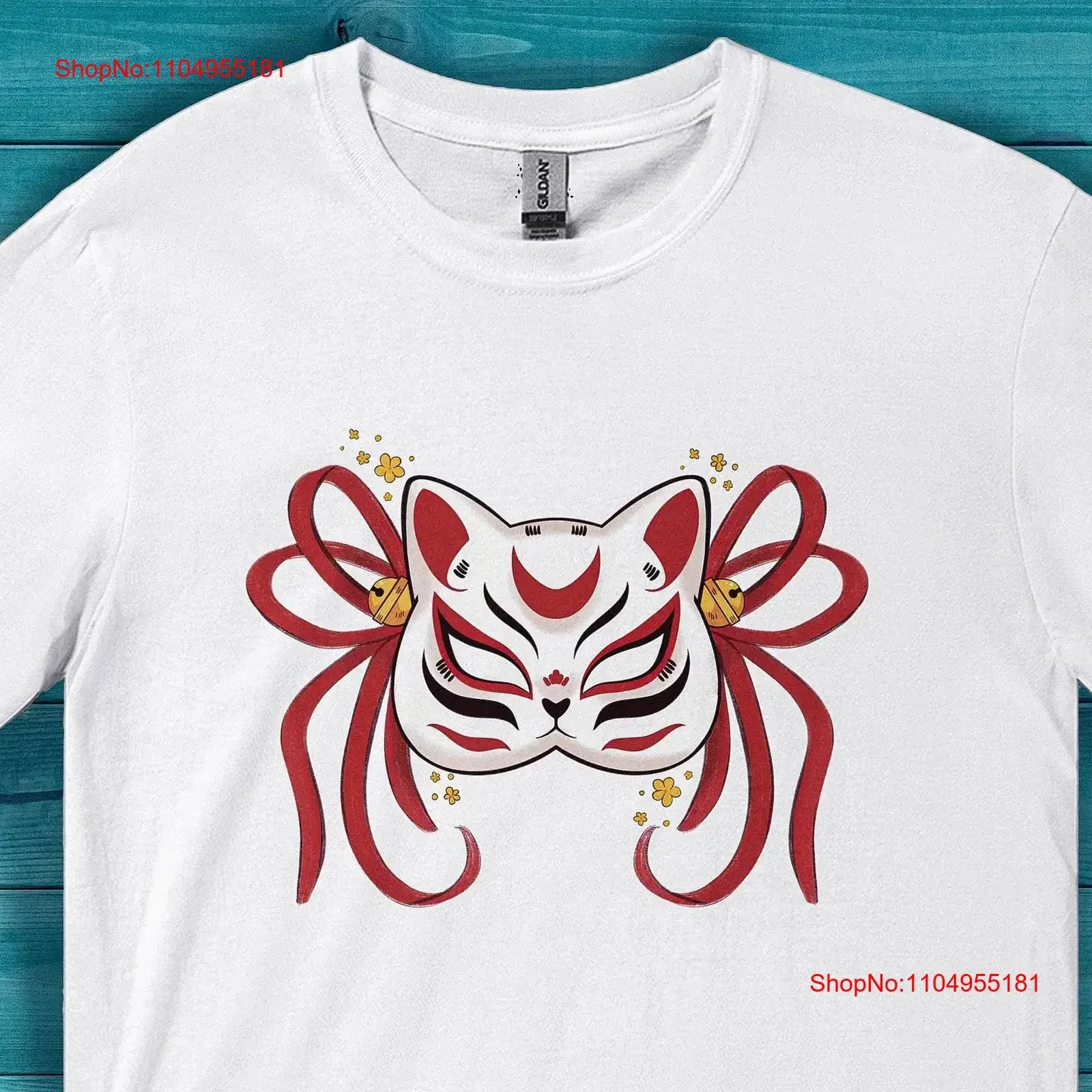 

Japanese Fox Mask T shirt Kitsune for Anime Lovers Art Hand drawn illustration vintage Washed Top For Everyday Wear fashion