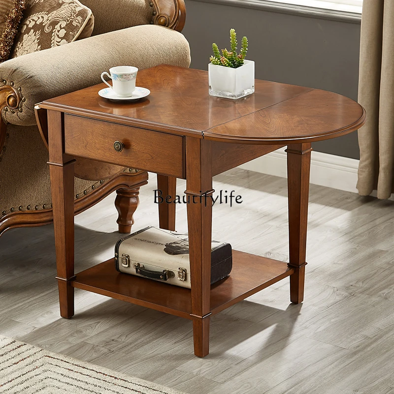 03. Coffee table foldable table American function  European corner living room