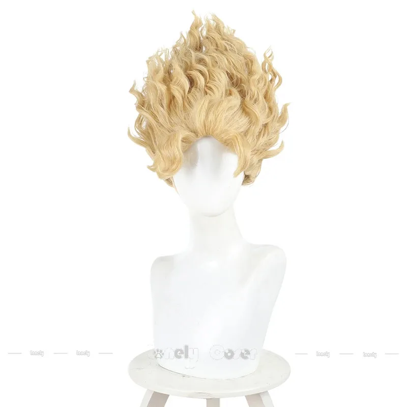 CyIdentity V ألمع ستار شعر مستعار تأثيري Hullabaloo مايك مورتون شقراء متموجة الباروكات الرجال النساء المهرجين كرنفال لعبة الهالوين الموسم #2