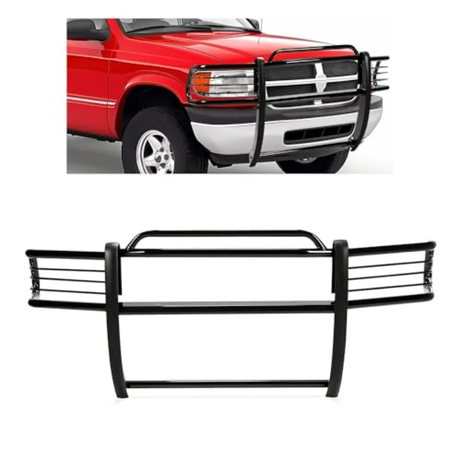 

Защитная пленка для гриля, совместимая с Dodge Dakota Durango 199744, передняя стальная передняя черная защитная решетка, защитный порошок