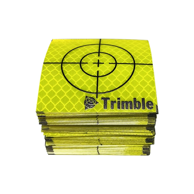 100pcs Size 60x60 20 30 40 50mm Trimble Reflector Sheet For Total Station Survey Geography Fluorescent Green  Reflective Sticker