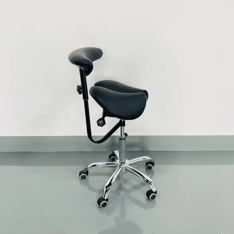 Adjustable Dental Saddle Stool with Rotating Arm Ergonomic Assistant Chair for Clinic Professional Medical Seat Comfortable