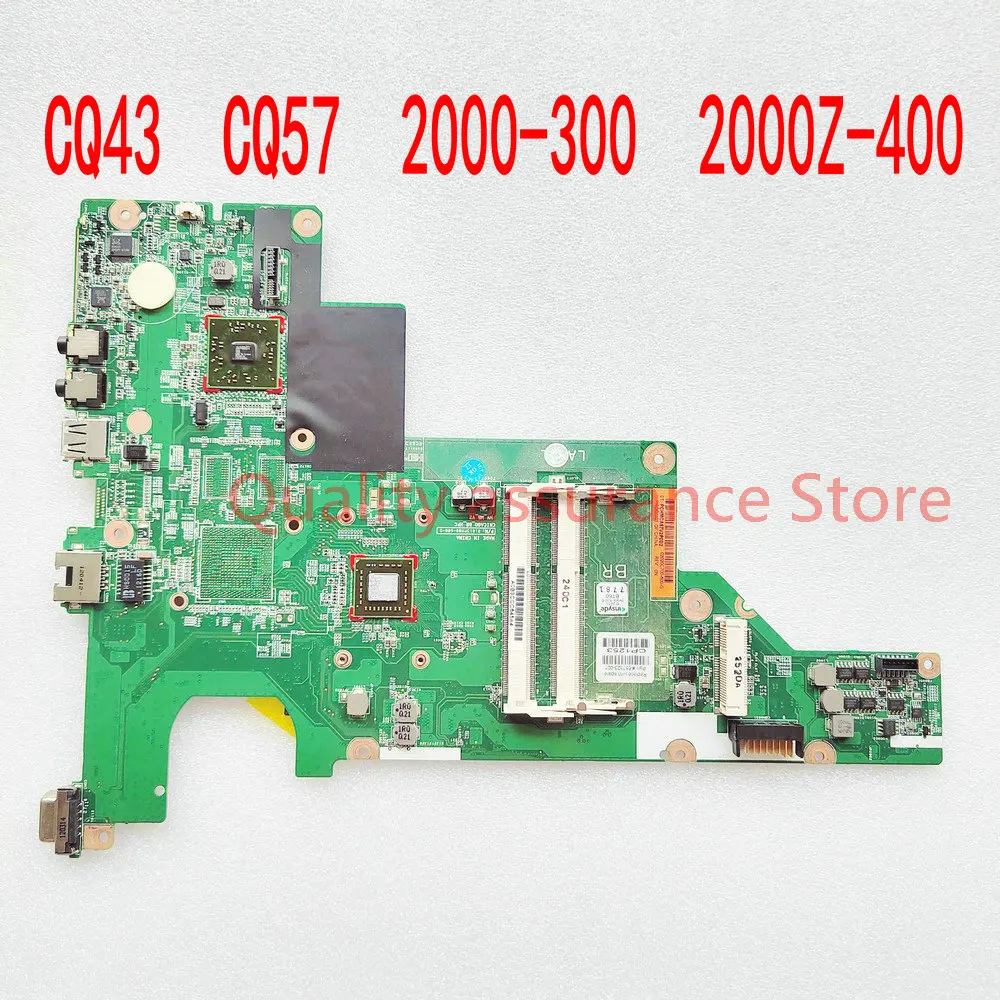 657324-001 For HP COMPAQ CQ57 CQ43 NOTEBOOK 2000Z-300 2000Z-400 Laptop Motherboard  653985-001 E300