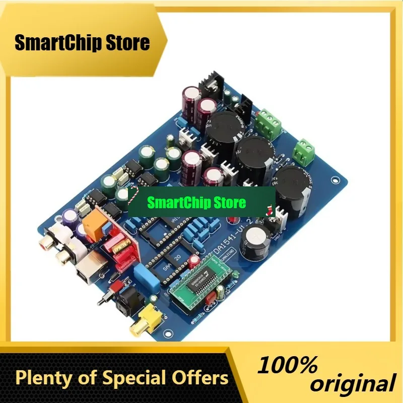 SmCpAssembled HiFi CS8412+ NE5534 TDA1541 USB DAC Optical Fiber Coaxial Decode Board