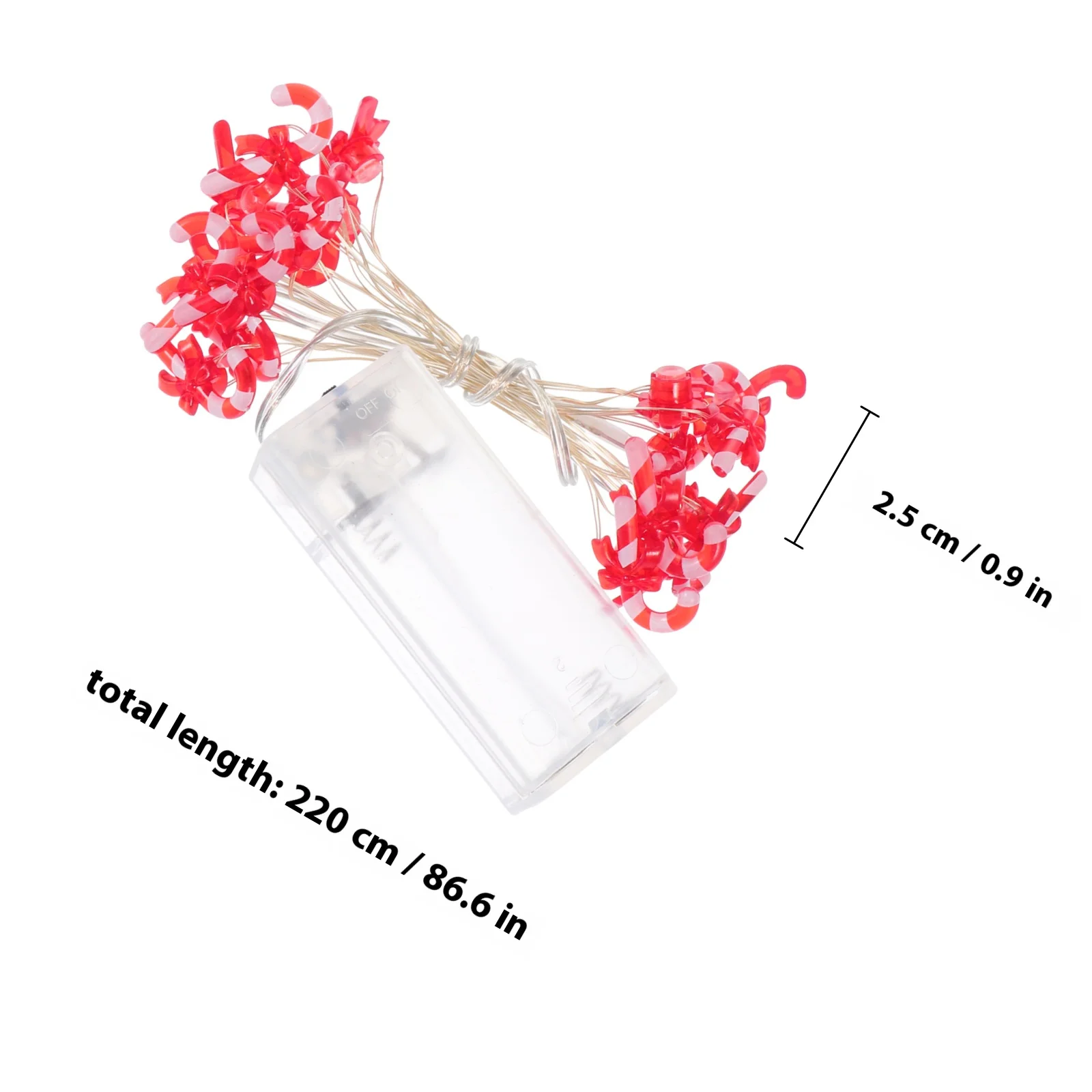 1Pcs Xmas String Light Candy Cane Design LED Warm Hanging Lamp Romantic Party Festival Decor Light String Luminous Xmas Decor