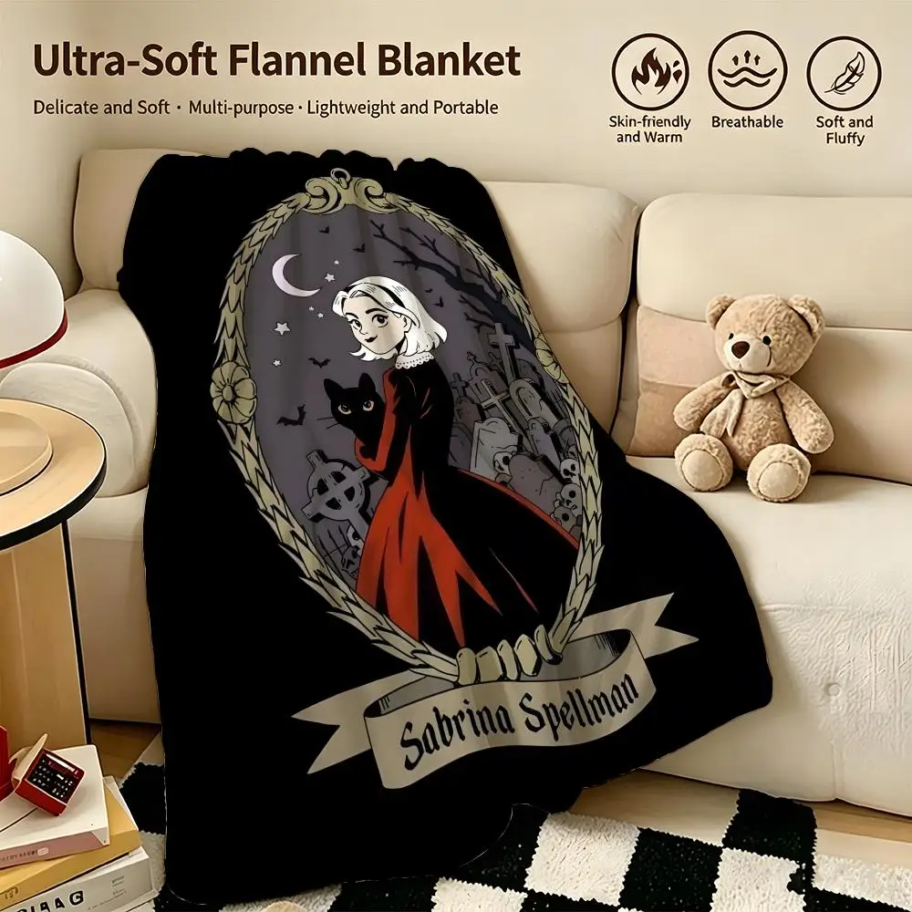 drama C-Chilling Adventures of Sabrina-a Throw Warm Soft Flannel Blanket, Multi-use for Sofa Bed Camping Travel Nap