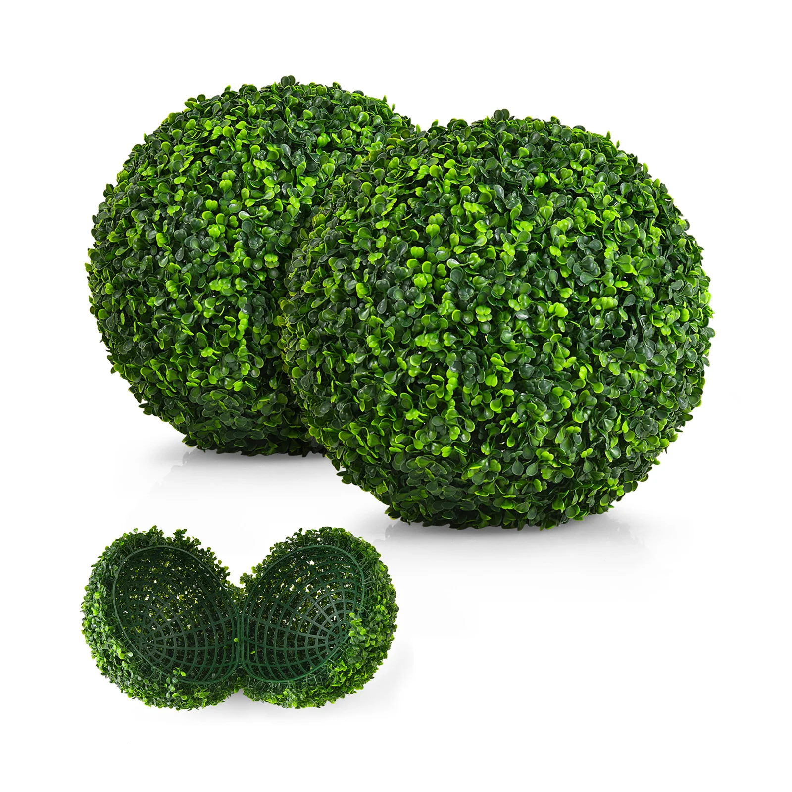 

2 шт. 15. 7'' Шарики для топиарии из искусственного самшита, с защитой от ультрафиолета, для использования в помещении и на открытом воздухе