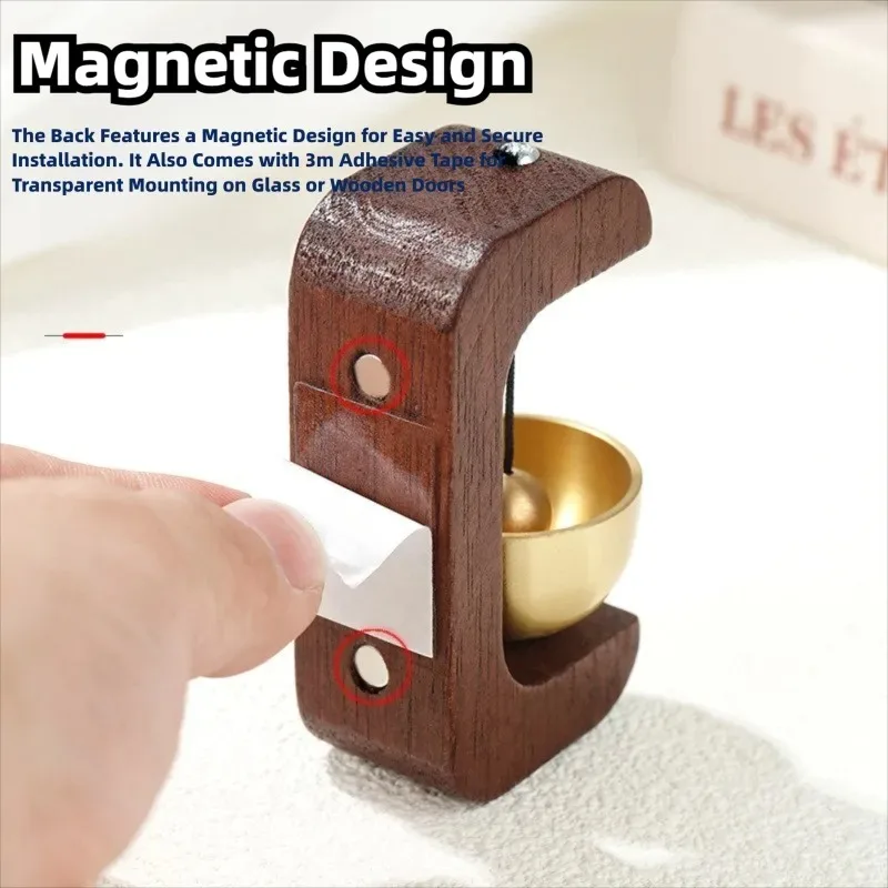 Happiness Wooden Wind Chimes Wireless Doorbell Entrance Door Bell Decorative Wind Bell for Home Opening Hanging Decorations