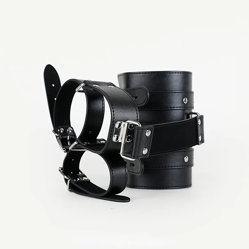 Leather Handcuffs Armbinder Restraint Bondage BDSM Adult Games Fetish Flirting Bondage Rope Slave Couples Sex Toys For Women