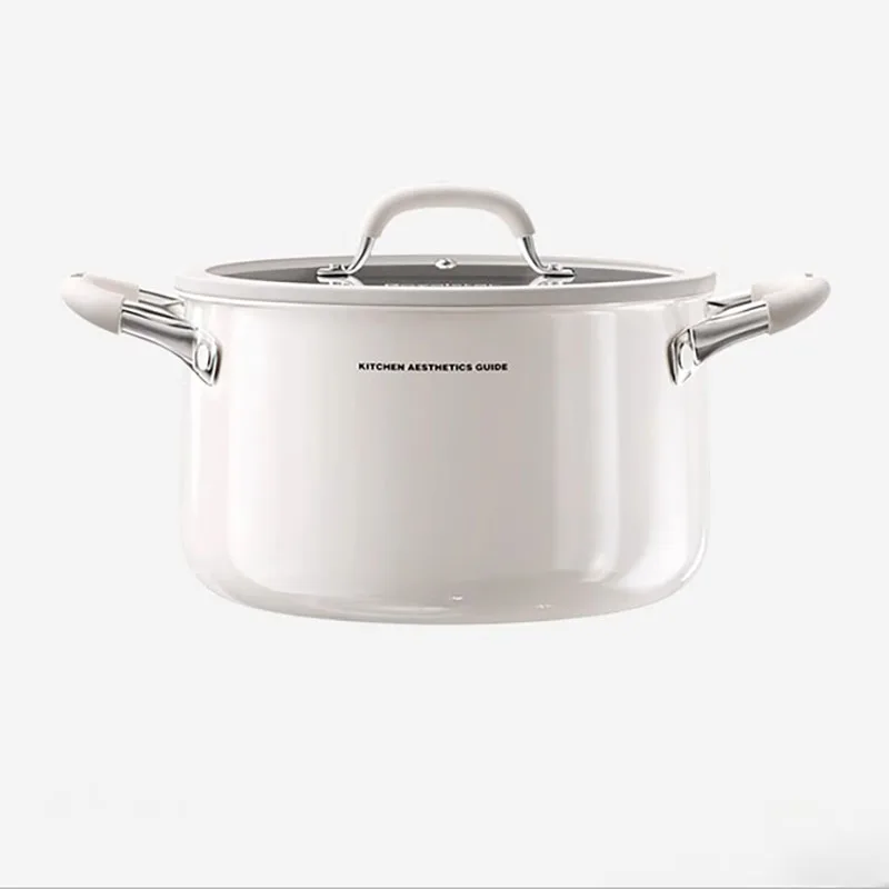 Kitchen Double Ear Cooking Pot 316 Stainless Steel Enamel Stock & Soup Pot Kitchen Utensils for Gas Induction Cooker 5
