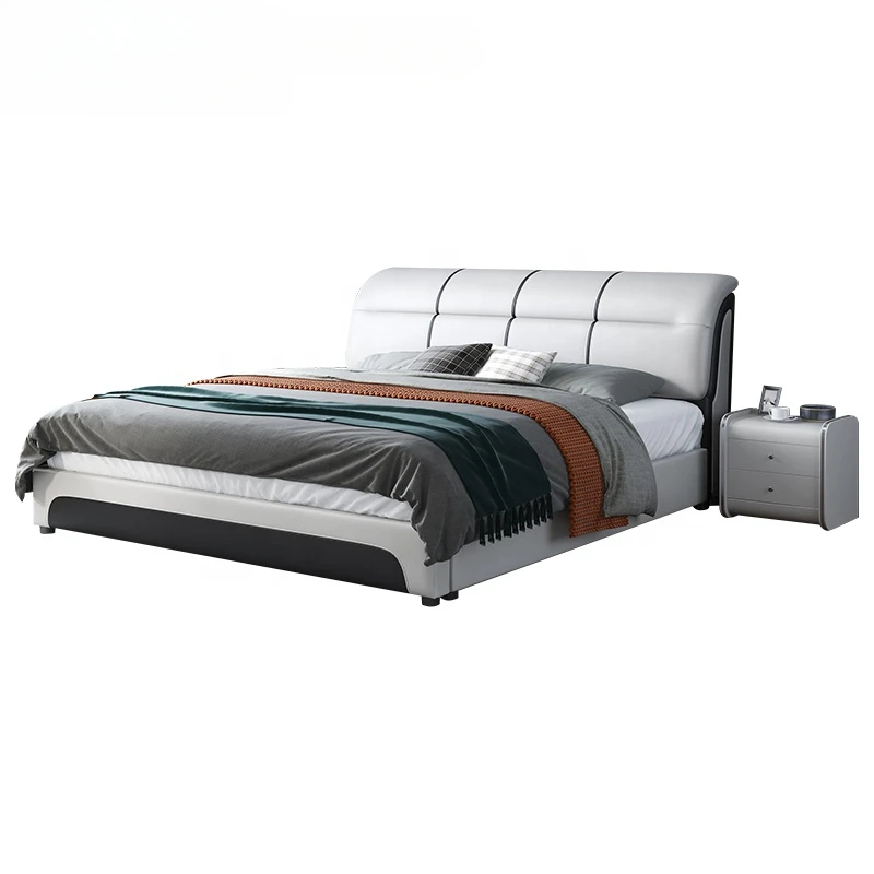 Luxury Italian Bedroom Set Modern Large Storage King Queen Double Bed