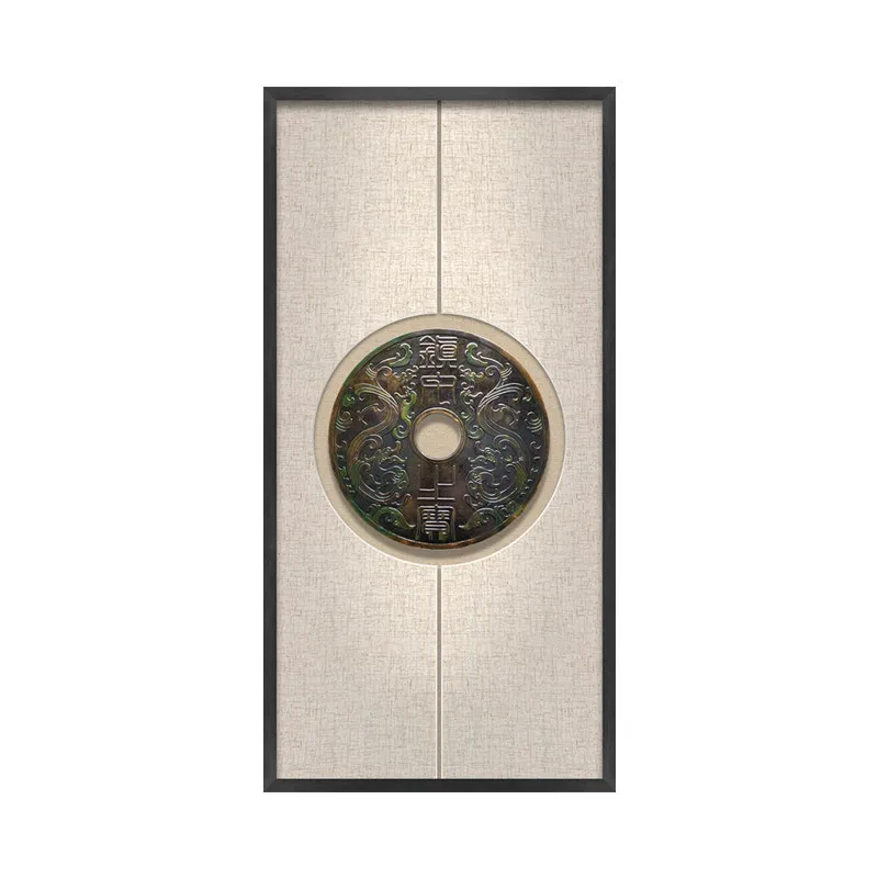 New Chinese decorative painting soft decoration model room living room study entrance tea room style