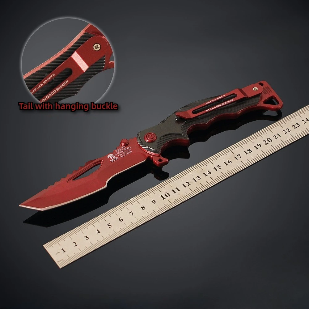 Arena Breakout jeu périphérique cerf-volant rouge couteau armes modèle couteau de terrain pliable en métal non aiguisé artisanat ornement garçon cadeau jouet