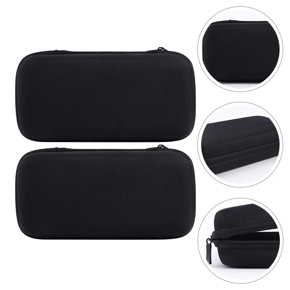 2 Pcs Storage Box Microphone Protective Case Wireless Microphones Cordless Hard Velvet Carrying Bag Travel Handbags