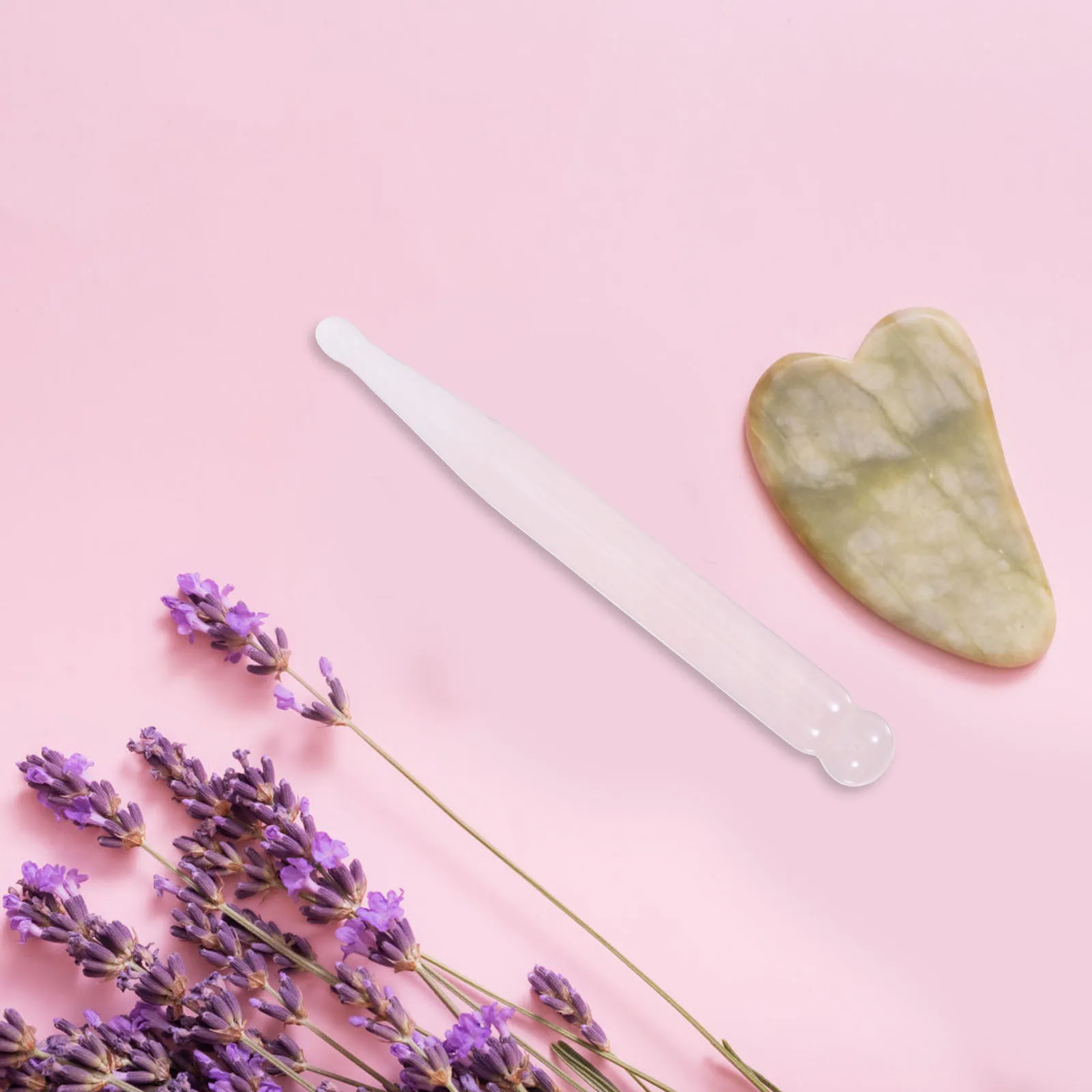 

Rose Quartz Beauty Massage Stick Full Body Scraping Muscle Relaxation Portable Facial