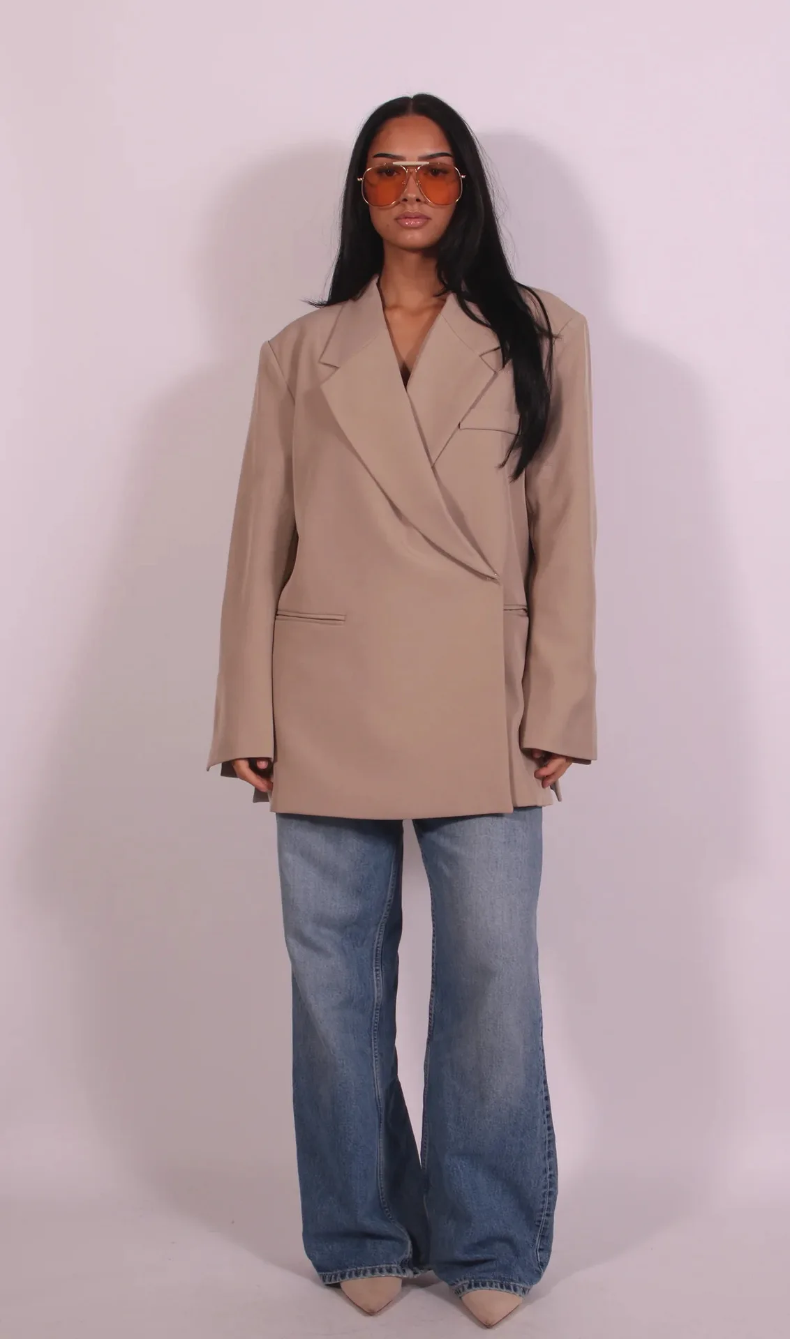 Dames losse blazer pak effen casual reverskraag éénknoops jas hoge taille shorts 2026 zomer herfst formele nieuwe outfits