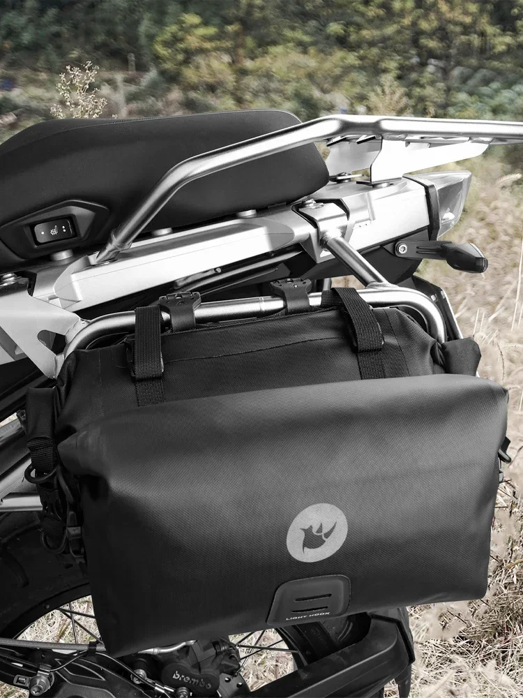 

%a Motorcycle Side Bag 100% Waterproof Back Seat Tail Pannier Rack Bag
