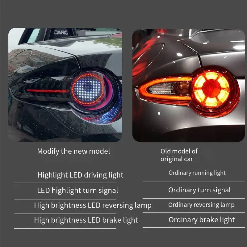 Suitable for 16-26 Mazda MX-5 taillight assembly modified LED rear taillight driving light streamer turn signal