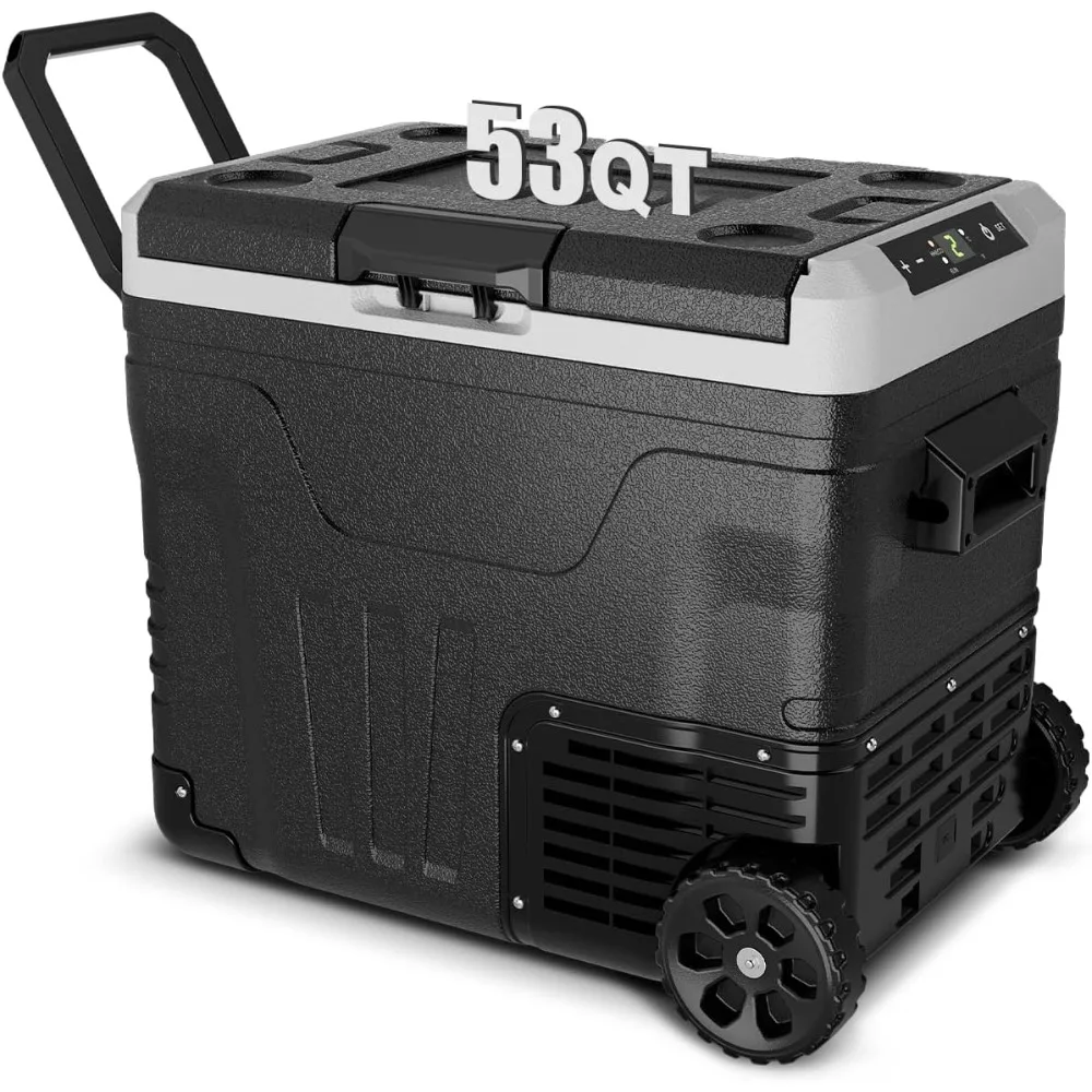 

Car Fridge Portable 12 Volt Refrigerator - 53 Quart(50L) Electric Cooler with 12/24V DC&110-240V AC for Truck Van RV Camper SUV,