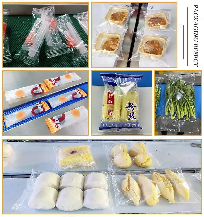 Multi-functional Automatic Pillow Packaging Machine Flow Pack Machine for Food/Slice Bread/Cookie/Buns Wrapping Machine